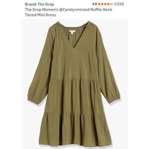 The Drop Caralynmirand Dress Olive Color Size Small